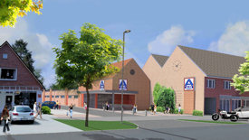 einfache 3D-Visualisierung Aldi-Markt in Grosshansdorf bei Hamburg  -- für R. Nickel Architekten, Lübeck
