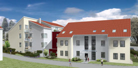 einfache 3D-Visualisierung für einen Wohnungsbau der Neuen Lübecker Baugenossenschaft e.G. in Reinfeld / Schleswig-Holsten