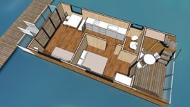 Hausboot-Visualisierung-einfach-3D-Modelldigital