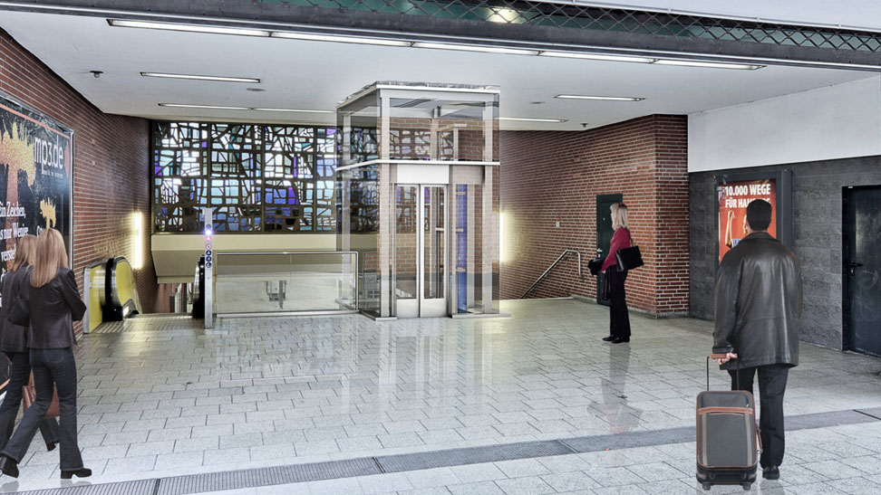 Visualisierung Umbau zur barrierefreien Station der Hamburger Hochbahn HHA - Architekt AC Hamburg, Agather