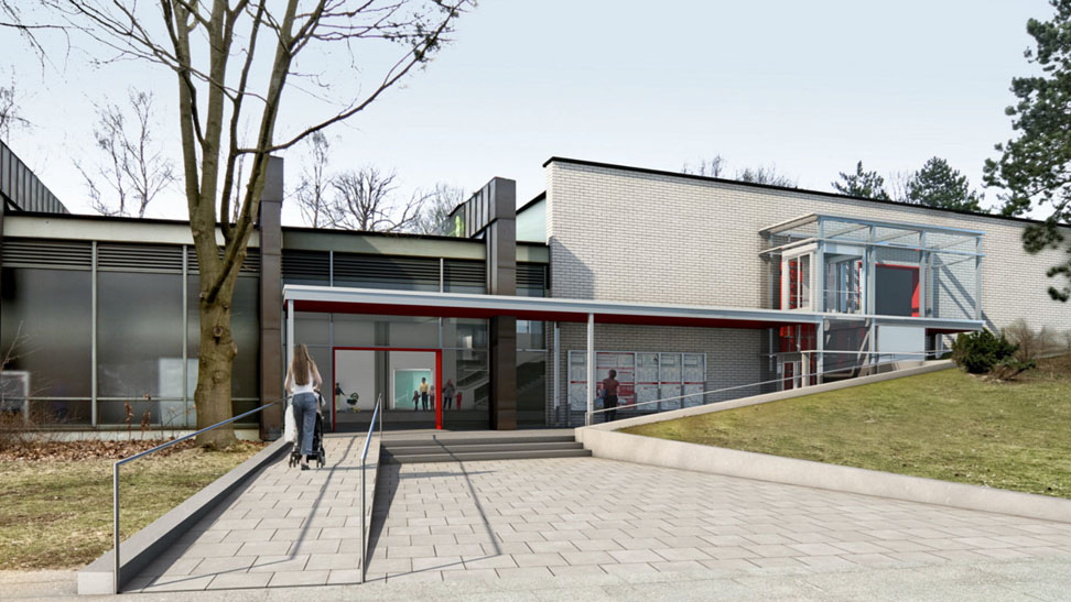 Visualisierung Umbau Station Raues Haus zur barrierefreien Station der Hamburger Hochbahn HHA - Architekt AC Hamburg, Agather