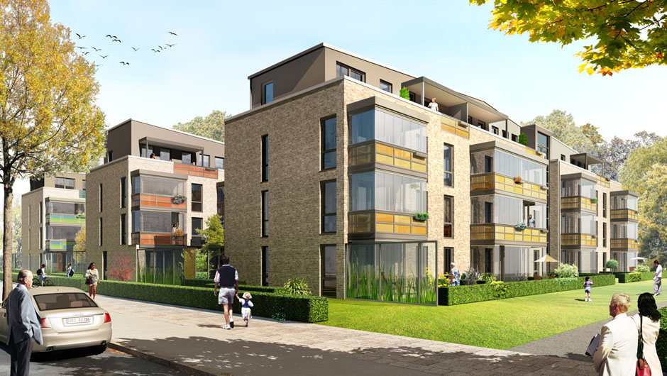 Architekturillustration, Architekturvisualisierung und 3D-Visualisierung Lübeck, Luisenstraße, Schleswig-Holstein