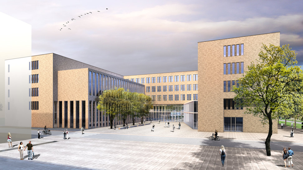 3D Architektur Visualisierung Hochschule Campus Esslingen / Baden-Württemberg, Entwurf Schwarz-Jacobi Architekten, Stuttgart - Visualisierung Schenkenberger, Lübeck