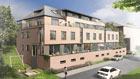 3D Architektur-Visualisierung Mehrfamilienhaus Freilassing Am Hang - Architekt Peter Walcher Wohnbau Bayern