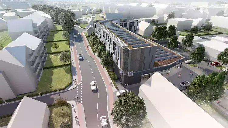 Architektur Visualisierung Wohn- und Geschäftshaus Hamburg --- Visualisierung Ralph Schenkenberger Modelldigital