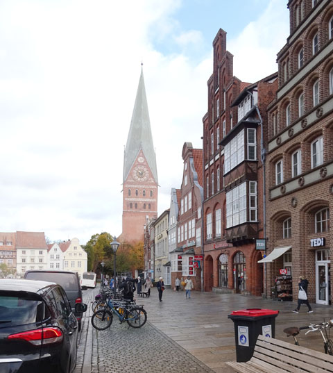 3D-Illustration zum Umbau der Fußgängerzone in Lüneburg, Visualisierung Modelldigital Lübeck