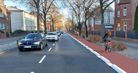 Visualisierung zum Straßenumbau Ülzener Straße in Lüneburg