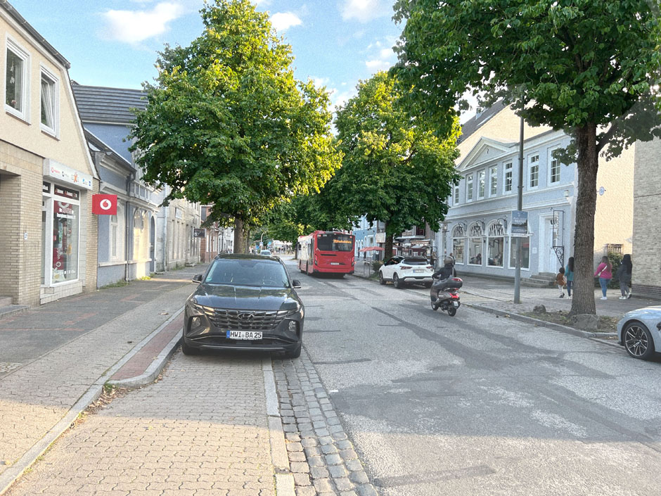 3D-Illustration zum Umbau der Fußgängerzone in Bad Segeberg, Visualisierung Modelldigital Lübeck