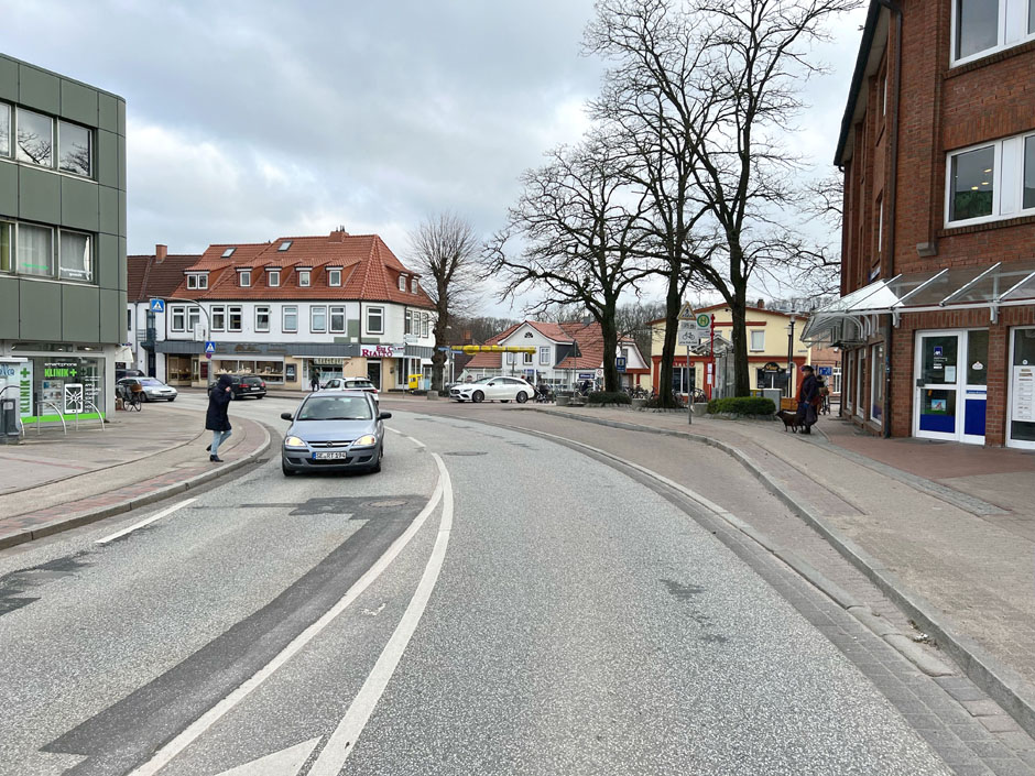 3D-Illustration zum Umbau der Fußgängerzone in Bad Segeberg, Visualisierung Modelldigital Lübeck