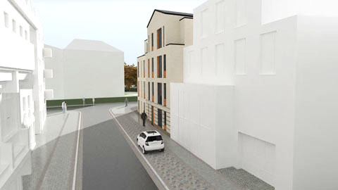 Architekturillustration, 3D-Architektur-Visualisierung Lübeck-Travemünde Kurgartenstraße