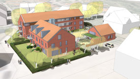 3D-Illustration Wohnungsbauprojekt in Münster