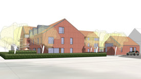 3D-Illustration Wohnungsbauprojekt in Münster