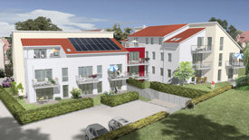 einfache 3D-Visualisierung für einen Wohnungsbau der Neuen Lübecker Baugenossenschaft e.G. in Reinfeld / Schleswig-Holsten