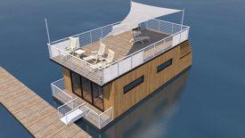 Hausboot-Visualisierung-einfach-3D-Modelldigital