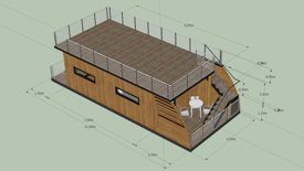 Hausboot-Visualisierung-einfach-3D-Modelldigital