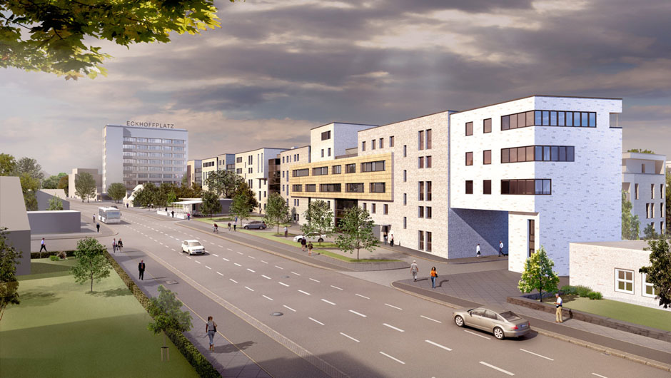 Architektur Visualisierung Hamburg - Neues Wohnen Luruper Hauptstraße