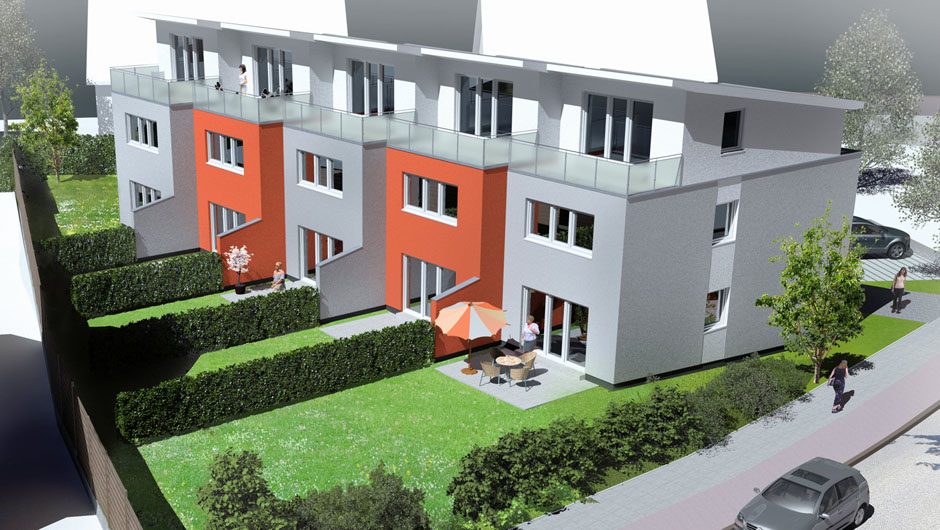 Visualisierung Reihenhäuser Sereetz bei Lübeck
