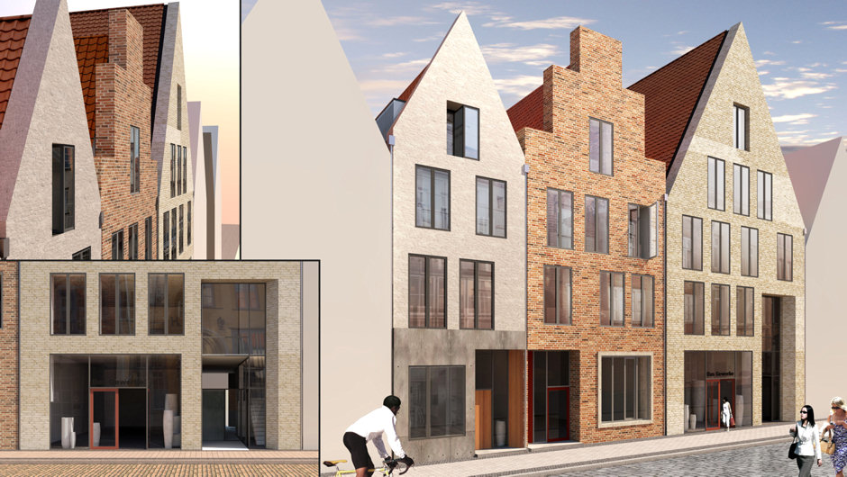 3D-Architektur-Illustration--Gründerviertel-Lübeck- Visualisierung Modelldigital Lübeck 