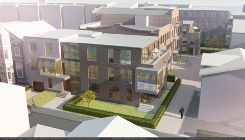 Visualisierung Sanierungskonzept mit 3D-Modell (Planvariante) für einen Blockhof -- Architekten Schröder-Berkentien und Franck