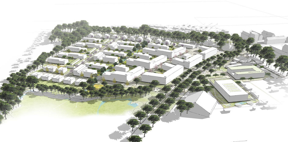 Visualisierung städtebaulicher Wettbewerb Lübeck Lauerhofer Feld
