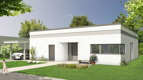 3D Visualisierung Bugalow, Entwurf Architektin Maria Cortes-Rosa