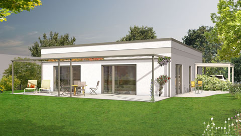 3D Visualisierung Bugalow, Entwurf Architektin Maria Cortes-Rosa